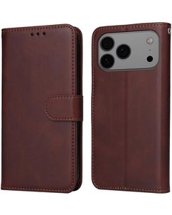 Mobigear Wallet iPhone 18 Pro Max Hoesje Bookcase Portemonnee - Bruin