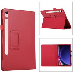 Mobigear Classic Samsung Galaxy Tab S11 Hoes Bookcase + Stylus Houder - Rood