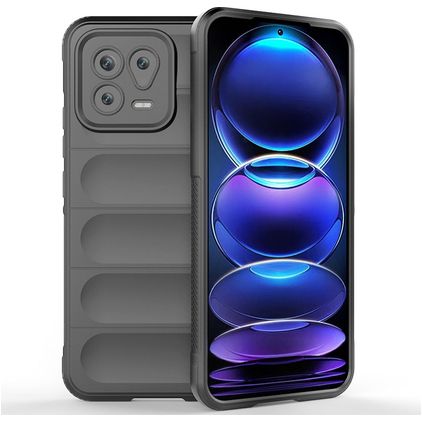 Mobigear Bumpy Xiaomi 13 Hoesje Flexibel TPU Backcover - Charcoal