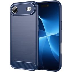 Mobigear Brushed Slim iPhone Air Hoesje Flexibel TPU Backcover - Blauw