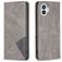 Mobigear Rhombus Slim Nothing Phone (1) Hoesje Bookcase - Grijs