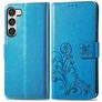 Mobigear Clover Samsung Galaxy A54 Hoesje Bookcase Portemonnee - Blauw