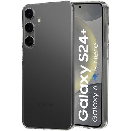 Mobiparts Classic Doorzichtig Samsung Galaxy S24 Plus Hoesje Flexibel TPU Backcover - Transparant