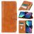 Mobigear Classy iPhone 14 Hoesje Bookcase Portemonnee - Cognac