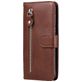 Mobigear Zipper Samsung Galaxy S23 Hoesje Bookcase Portemonnee - Bruin