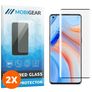 Mobigear Curved OPPO Reno 4 Pro 5G Glazen Screenprotector - Case Friendly - Zwart (2-Pack)