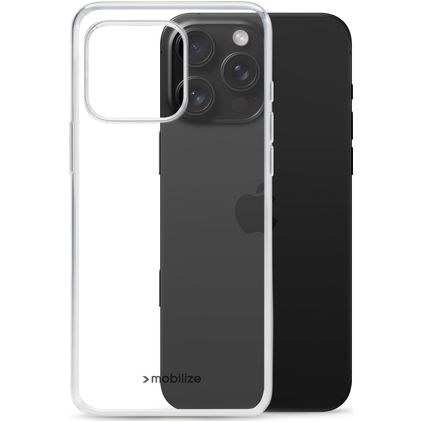 Mobilize Gelly Doorzichtig iPhone 16 Pro Max Hoesje Flexibel TPU Backcover - Transparant