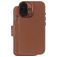 Decoded Detachable Wallet iPhone 16 MagSafe Hoesje Echt Leer Uitneembare 2in1 Bookcase Portemonnee - Tan