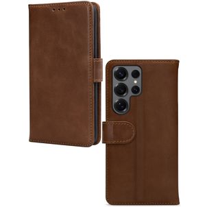 Mobilize Wallet Samsung Galaxy S25 Ultra Hoesje Echt Leer Bookcase Portemonnee - Bruin