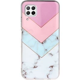 Mobigear Marble Huawei P40 Lite Hoesje Flexibel TPU Backcover - Driekleurig