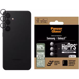 PanzerGlass Hoops Samsung Galaxy S25 Glazen Camera Lens Protector - Case Friendly