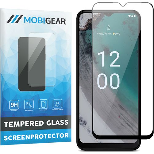 Mobigear Premium Nokia C32 Glazen Screenprotector - Case Friendly - Zwart