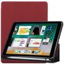 Mobigear Tri-Fold Gel iPad 6 (2018) Hoes TPU,Kunstleer Bookcase + Stylus Houder - Bordeaux Rood