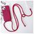 Mobigear Lanyard Card iPhone 15 Siliconen Hoesje met koord en Pasjeshouder - Bordeaux Rood