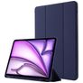 Mobigear Tri-Fold Gel iPad Air 13 Inch (2025) Hoes TPU,Kunstleer Bookcase + Stylus Houder - Donkerblauw