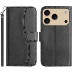 Mobigear S Line iPhone 17 Pro Hoesje Bookcase Portemonnee - Zwart
