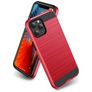 Mobigear Brushed Armor iPhone 12 Pro Max Hoesje Hardcase Backcover Shockproof - Rood