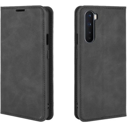 Mobigear Retro Slim OnePlus Nord Hoesje Bookcase Portemonnee - Zwart