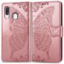 Mobigear Butterfly Samsung Galaxy A40 Hoesje Bookcase Portemonnee - Roségoud