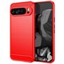 Mobigear Brushed Slim Google Pixel 9 Pro XL Hoesje Flexibel TPU Backcover - Rood