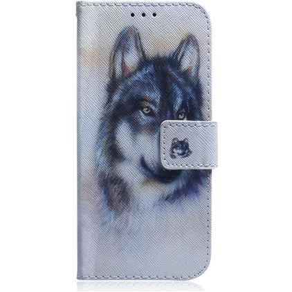 Mobigear Design Huawei P40 Pro Hoesje Bookcase Portemonnee - Wolf