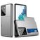 Mobigear Card Samsung Galaxy S21 Ultra Hoesje Hardcase Backcover Shockproof met Pasjeshouder - Zilver