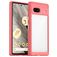 Mobigear Crystal Google Pixel 7a Hoesje Hardcase Backcover - Transparant / Rood