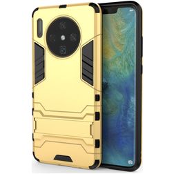 Mobigear Armor Stand Huawei Mate 30 Hoesje Hardcase Backcover Shockproof met Standaard - Goud