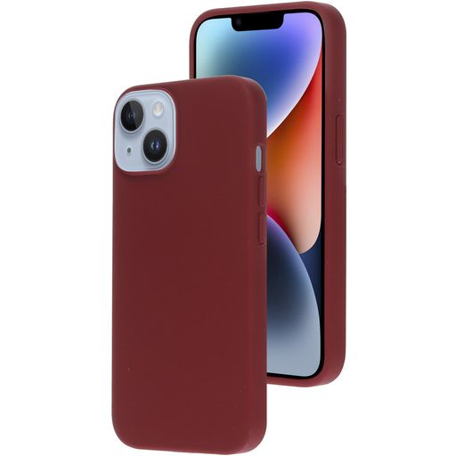 Mobiparts iPhone 14 Siliconen Hoesje Backcover - Plum Red