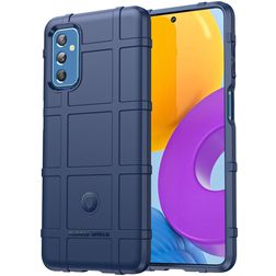 Mobigear Rugged Shield Samsung Galaxy M52 Hoesje Flexibel TPU Backcover Shockproof - Blauw