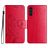 Mobigear Flowers Samsung Galaxy A36 Hoesje Bookcase Portemonnee - Rood