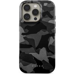 Burga Tough iPhone 16 Pro Hoesje Hardcase Backcover Shockproof - Night Black Camo