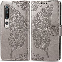 Mobigear Butterfly Xiaomi Mi 10 Hoesje Bookcase Portemonnee - Grijs