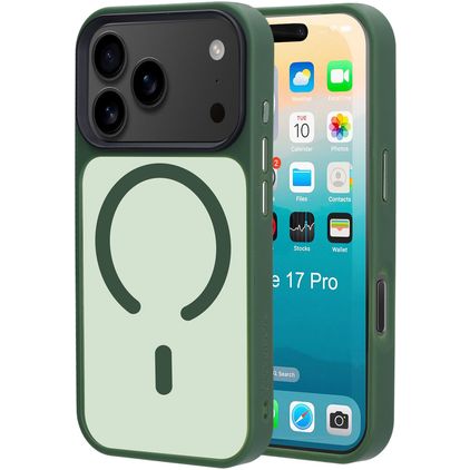 Mobiparts Hardcover iPhone 17 Pro MagSafe Hoesje Hardcase Backcover - Satin Green