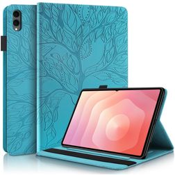 Mobigear Tree Samsung Galaxy Tab S11 Ultra Hoes Bookcase + Stylus Houder - Blauw