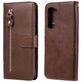 Mobigear Zipper Huawei P40 Lite 5G Hoesje Bookcase Portemonnee - Bruin