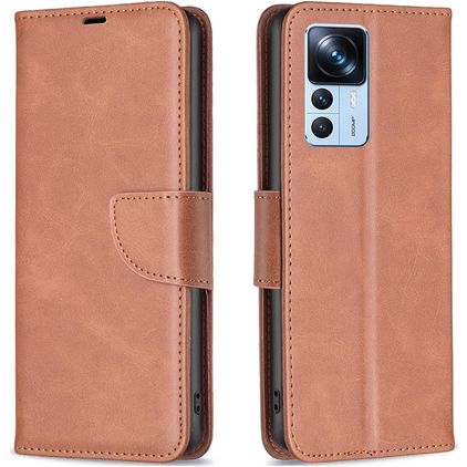 Mobigear Excellent Xiaomi 12T Pro Hoesje Bookcase Portemonnee - Bruin