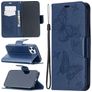 Mobigear Butterfly iPhone 12 Hoesje Bookcase Portemonnee - Blauw
