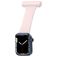 Mobigear Clip Verpleegkundige Apple Watch Bandje Speld - 49/46/45/44 mm - Pastelroze