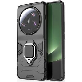 Mobigear Armor Ring Xiaomi 13 Ultra Hoesje Hardcase Backcover Shockproof met Ringhouder - Zwart