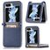 Mobigear Excellent Samsung Galaxy Z Flip 5 Hoesje Hardcase Backcover met Pasjeshouder - Blauw