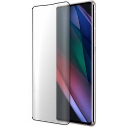 Mobiparts Curved OPPO Find X3 Neo Glazen Screenprotector - Case Friendly - Zwart
