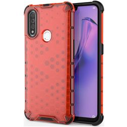 Mobigear Honeycomb OPPO A31 Hoesje Hardcase Backcover Shockproof - Rood