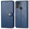 Mobigear Snap Button TCL 305 Hoesje Bookcase Portemonnee - Blauw