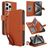 Mobigear Wallet iPhone 15 Pro Hoesje Bookcase Portemonnee - Bruin