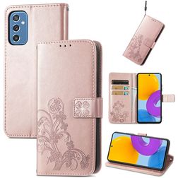 Mobigear Clover Samsung Galaxy M52 Hoesje Bookcase Portemonnee - Roségoud