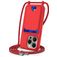 Mobigear Lanyard Card iPhone 16 Pro Max Siliconen Hoesje met koord en Pasjeshouder - Rood