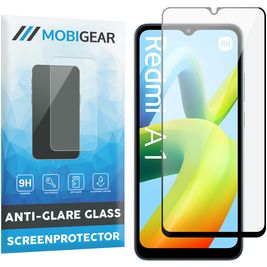 Mobigear Premium Xiaomi Redmi A1 4G Glazen Screenprotector - Case Friendly - Zwart