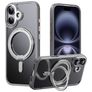Mobigear Frosted Mag iPhone 17 MagSafe Hoesje Hardcase Backcover met Standaard - Grijs
