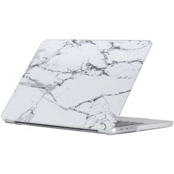 Mobigear Marble MacBook Air 15 Inch (2023-2025) Hoes Hardshell Laptopcover MacBook Case - Wit - Model A2941 / A3114 / A3241